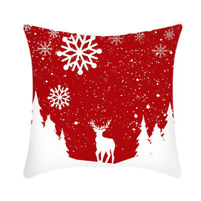 Funda de Cojín Navideño 45cm con Diseño de Reno y Papá Noel en Felpa Corta - Image 17