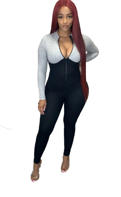 Jumpsuit Deportivo para Mujer con Cuello Alto y Cierre - Image 4