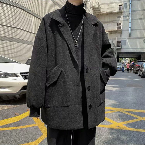 Abrigo Gabardina Casual Versátil para Hombre - Corte Relajado Primavera Otoño - Image 6