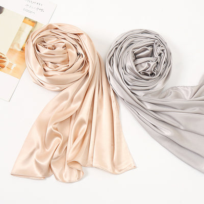 Pañuelo de Satén Monocromático Perla - Elegancia Pura - Image 30