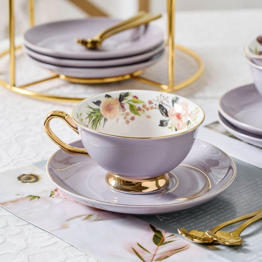 Juego de Taza y Platillo de Café Premium Elegante - Image 4