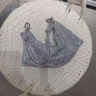 Bolso de Hombro Dumpling con Lentejuelas y Cristales - Artesanal para Mujer - Image 3