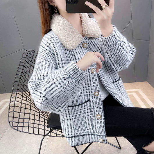 Cardigan Holgado Estilo Coreano de Lana Premium - Image 12