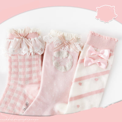 Calcetines de Algodón Flor de Cerezo - Diseño Primaveral Adorable para Niñas - Image 9