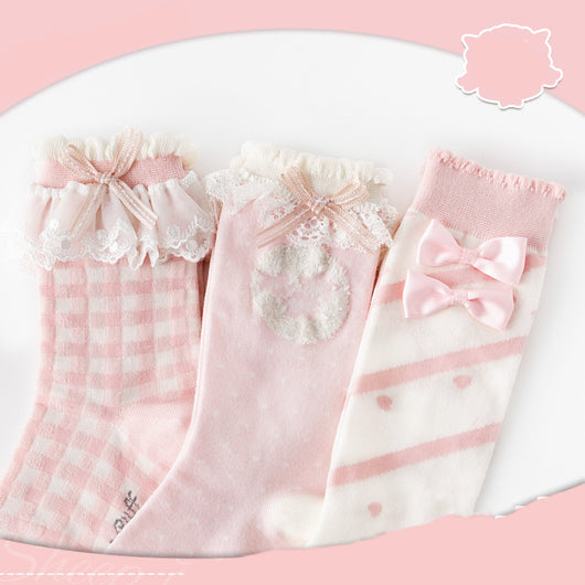Calcetines de Algodón Flor de Cerezo - Diseño Primaveral Adorable para Niñas - Image 9