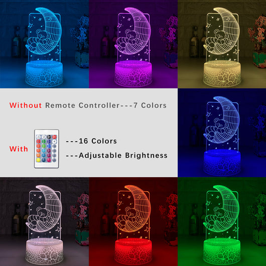 Lámpara LED 3D Táctil con Control Remoto - Image 7