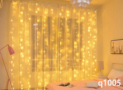 Cortina de Luces LED USB con Control Remoto para Ventanas - Decoración Navideña - Image 11