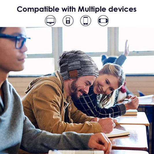 Gorro de Punto Bluetooth con Cashmere para Escuchar Música