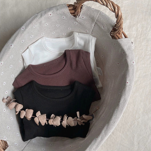 Playera Básica de Cuello Redondo para Niños Pequeños