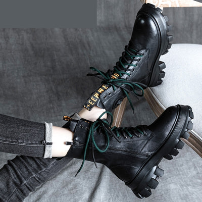 Botas Cortas Estilo Británico para Mujer - Caña Media Otoño - Image 5