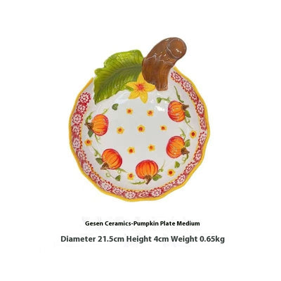 Juego de Tazones de Calabaza para Fideos y Platos Decorativos - Image 13