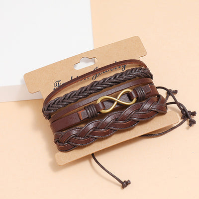Pulsera de Cuero Auténtico Tejida con Cuentas - Estilo Étnico Retro - Image 42
