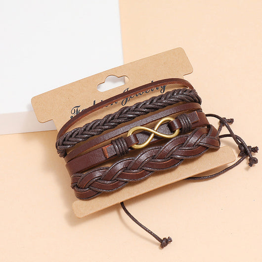 Pulsera de Cuero Auténtico Tejida con Cuentas - Estilo Étnico Retro - Image 42