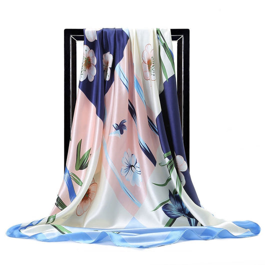 Pañoleta Cuadrada de Seda Simulada - Accesorio Versátil para Cualquier Estilo - Image 23