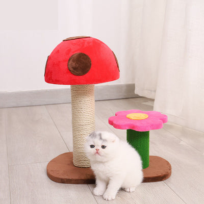 Rascador para Gatos con Columna de Sisal y Estructura Escaladora Flor Champiñón - Image 4