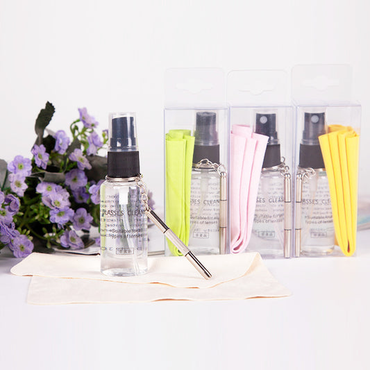 Kit de Limpieza para Lentes: Líquido, Paño y Destornillador