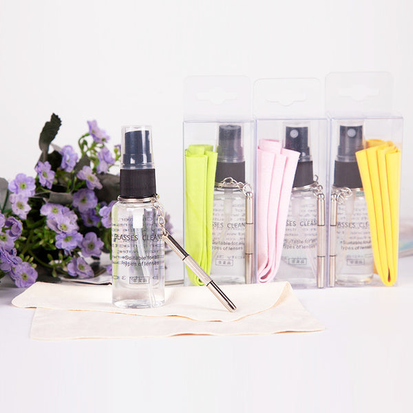Kit de Limpieza para Lentes: Líquido, Paño y Destornillador