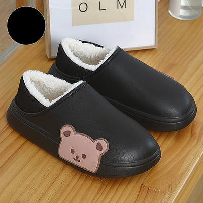 Pantuflas de Algodón con Diseño de Osito Adorable para Casa y Exterior - Image 6