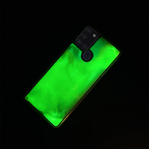 Funda Fluorescente Antiimpacto con Efecto Arenas Movedizas para Celular