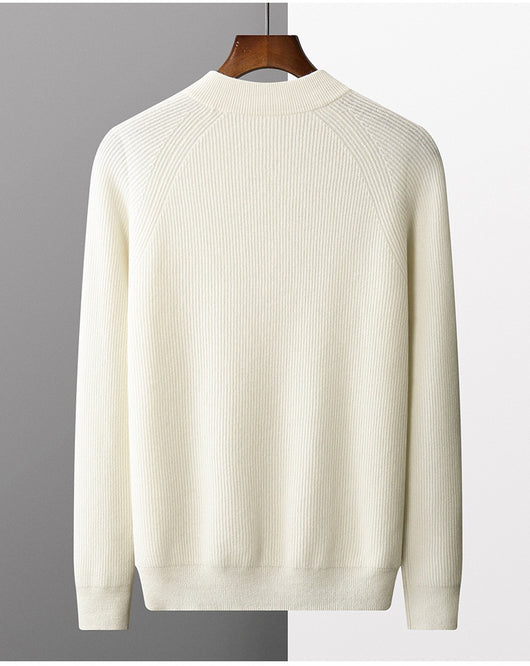 Suéter de Cachemira Cuello Medio Alto para Otoño e Invierno - Image 11