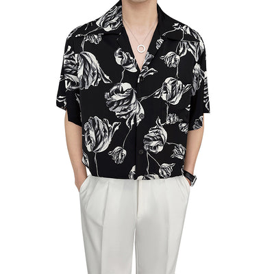 Camisa Cubana de Lino Drapeado Rosa para Verano - Image 11