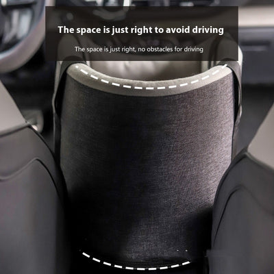 Dark gray and beige cat car safety seat, a portable integrated nest with soft padding and secure straps. - Image 4