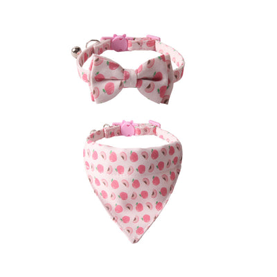 Collar Triangular para Mascota Serie Frutas Coloridas con Moño - Image 10