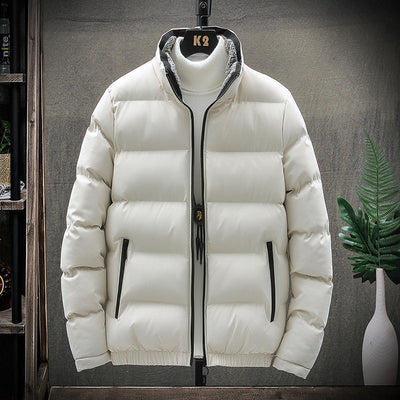 Chaqueta Acolchada de Algodón para Hombre con Cuello de Piel - Estilo Casual Deportivo - Image 8