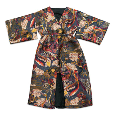 Vestido Multicolor Jacquard Riverside Crane con Capas Elegantes - Image 9
