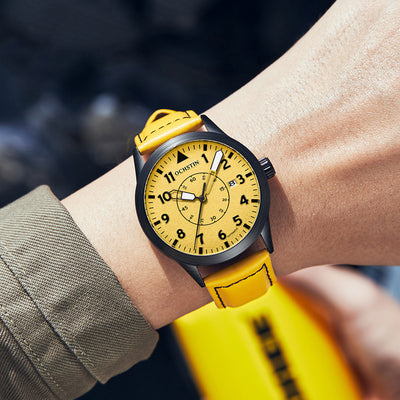 Reloj Automático de Hombre con Correa de Cuero, Resistente al Agua y Esfera Luminosa - Image 3