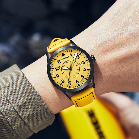 Reloj Automático de Hombre con Correa de Cuero, Resistente al Agua y Esfera Luminosa - Image 3
