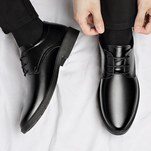 Zapatos de Cuero Casual-Formal Estilo Británico para Jóvenes