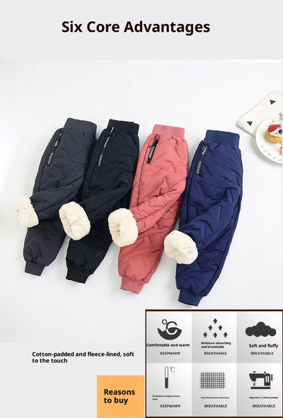 Pantalones Térmicos Infantiles Impermeables con Forro de Lana de Cordero - Image 22