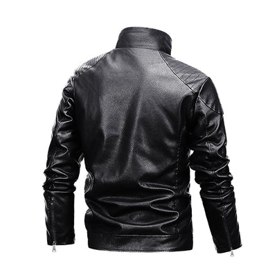 Chaqueta de Cuero y Gamuza para Motociclista con Cierre - Image 9