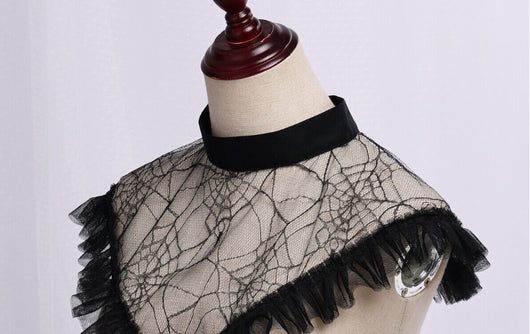 Cuello Falso de Encaje Mesh Negro para Niñas - Image 10