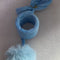 Blue Rabbit Hair Pom-Pom Spring