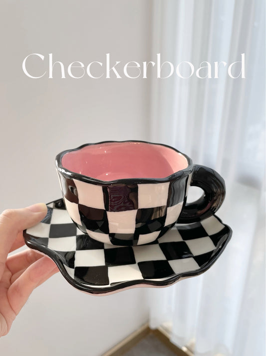 Taza Ajedrez Blanco y Negro - Diseño Viral Moderno - Image 2