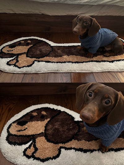 Tapete Perro Salchicha Extra Grueso con Felpa para Sala y Dormitorio - Image 13