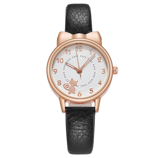 Reloj de Gato Kawaii Luminoso para Estudiantes - Diseño Viral con Correa de Malla - Image 16