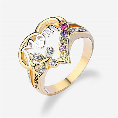 Anillo Ajustable para Mamá con Corazón y Mariposa - Regalo Día de la Madre - Image 6