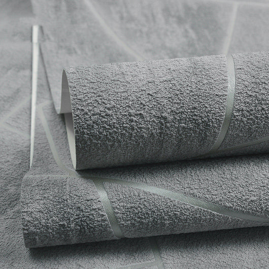 Papel Tapiz 3D Geométrico en Terciopelo Gris Ante - Image 3