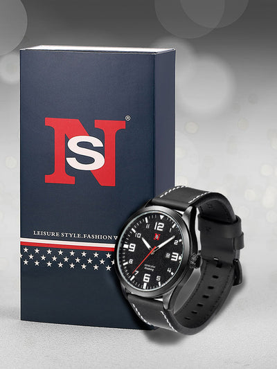 Reloj de Cuarzo para Hombre con Correa de Cuero, Esfera Grande y Calendario - Image 20