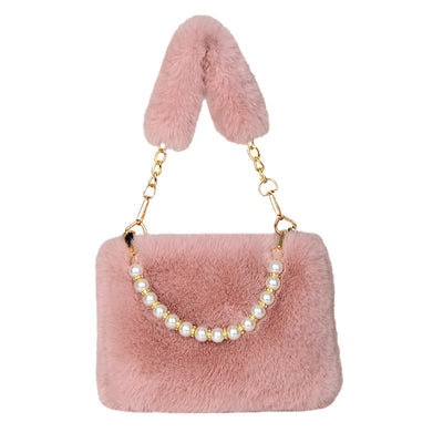 Bolso Bandolera de Peluche con Cadena de Moda - Image 5
