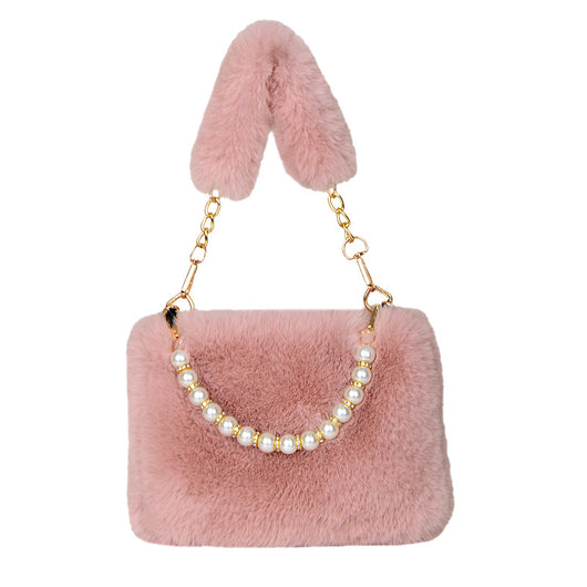 Bolso Bandolera de Peluche con Cadena de Moda - Image 5