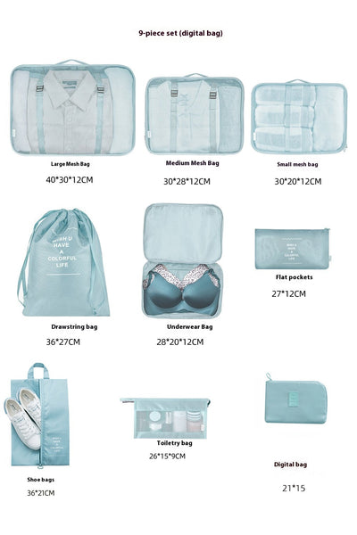 Juego de 9 Bolsas de Viaje en Tela Reforzada - Image 12