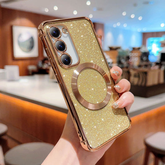Funda Transparente con Plaquinado Magnético para Celular