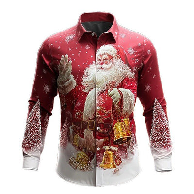 Camisa Casual de Manga Larga con Solapa para Hombre - Image 6