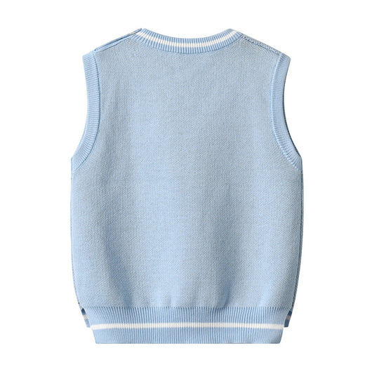 Chaleco Tejido de Algodón Puro para Niños - Colección Otoño e Invierno - Image 3