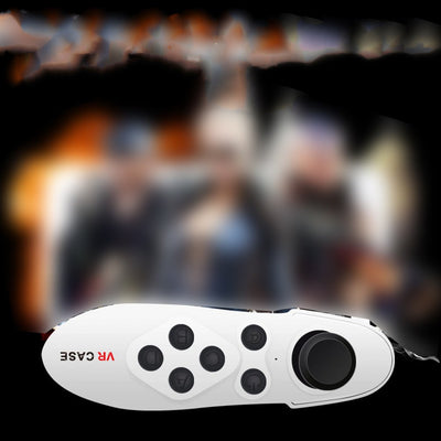 White VR game controller with a black joystick and multiple black buttons, labeled 'VR CASE' in red. - Image 11
