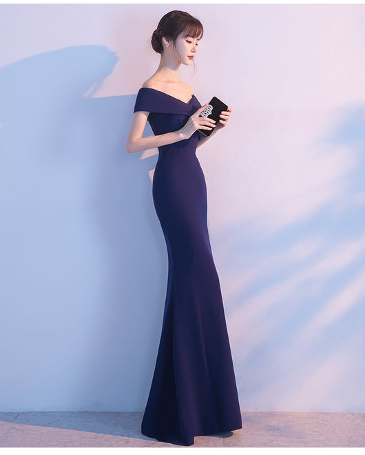 Vestido de Fiesta Elegante con Hombros Descubiertos y Falda Sirena - Image 20